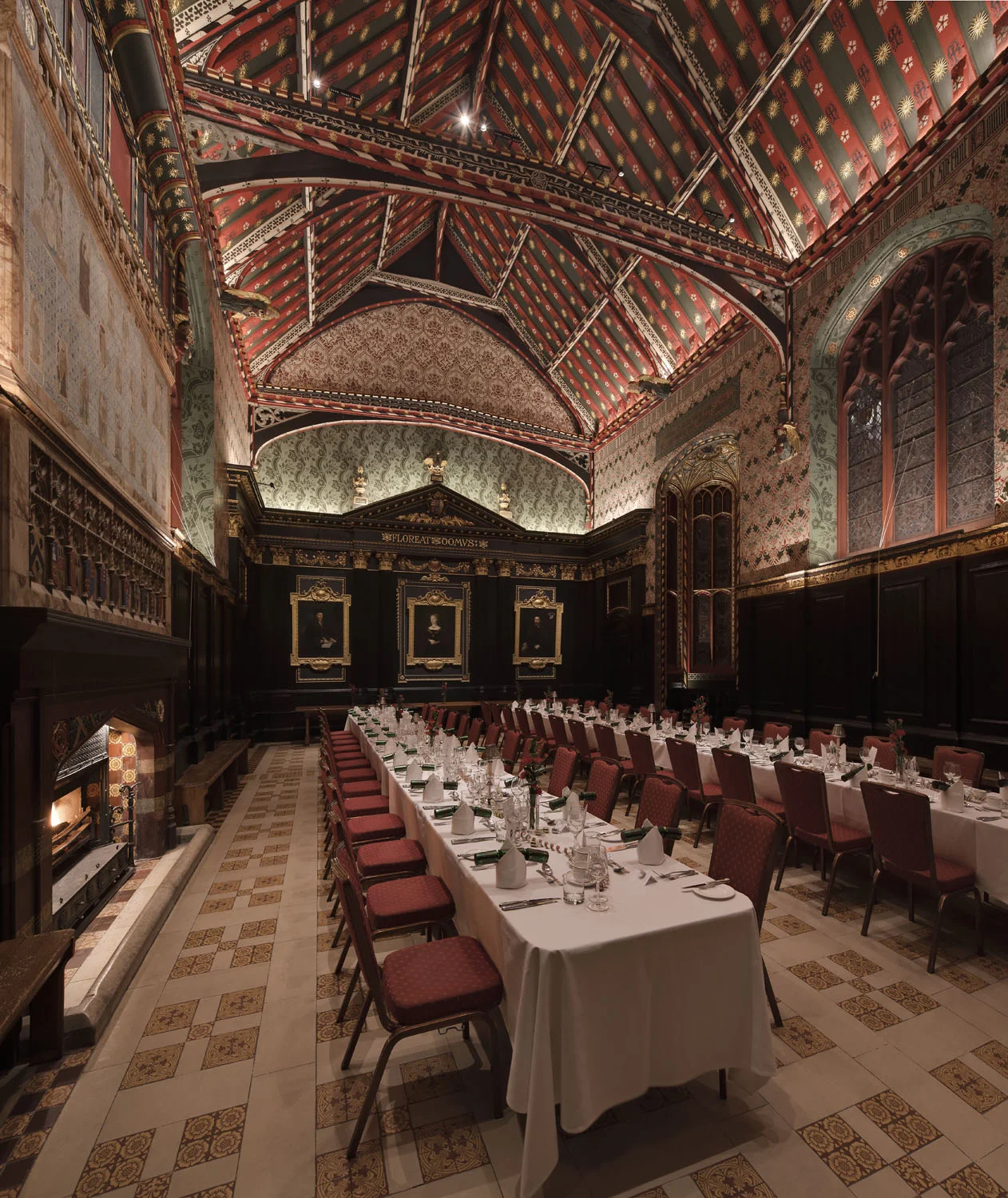 Lighting upgrade - The Old Hall, Queen's College, Cambridge