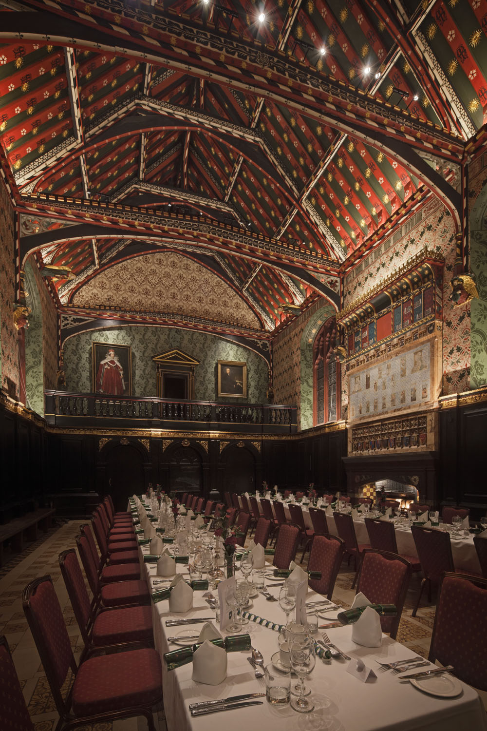 Lighting upgrade - The Old Hall, Queen's College, Cambridge