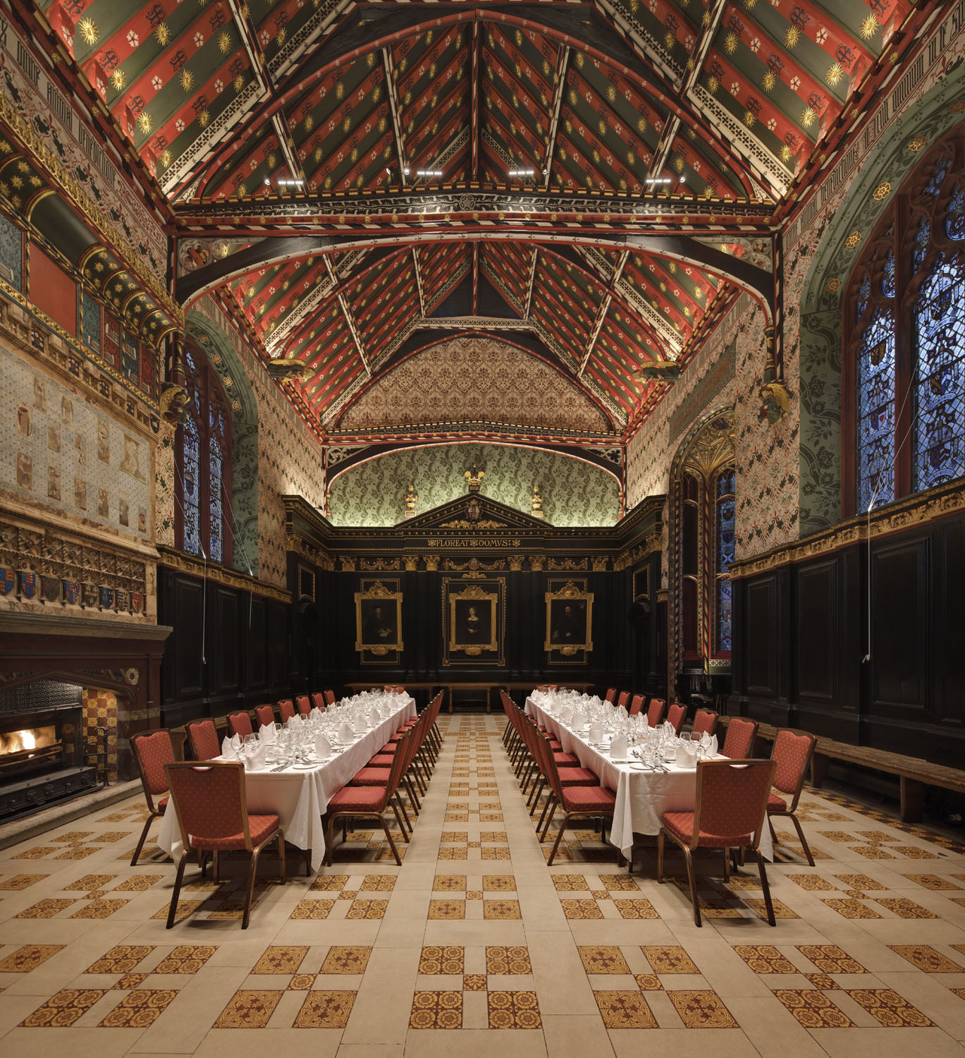 Lighting upgrade - The Old Hall, Queen's College, Cambridge