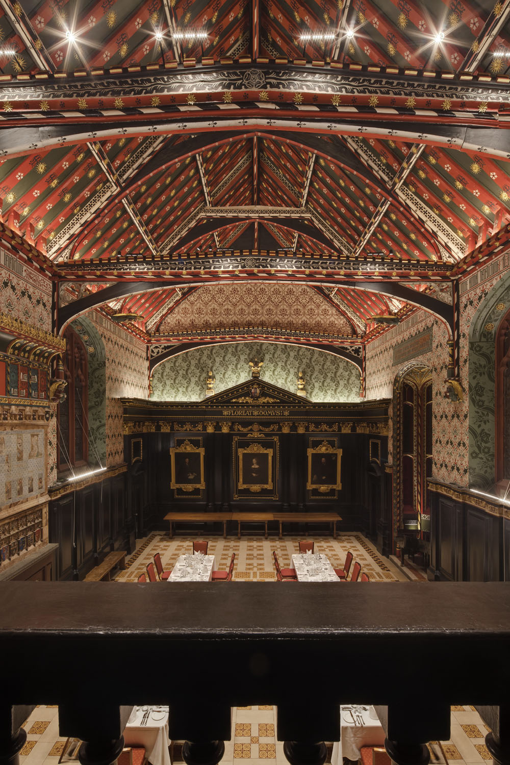 Lighting upgrade - The Old Hall, Queen's College, Cambridge