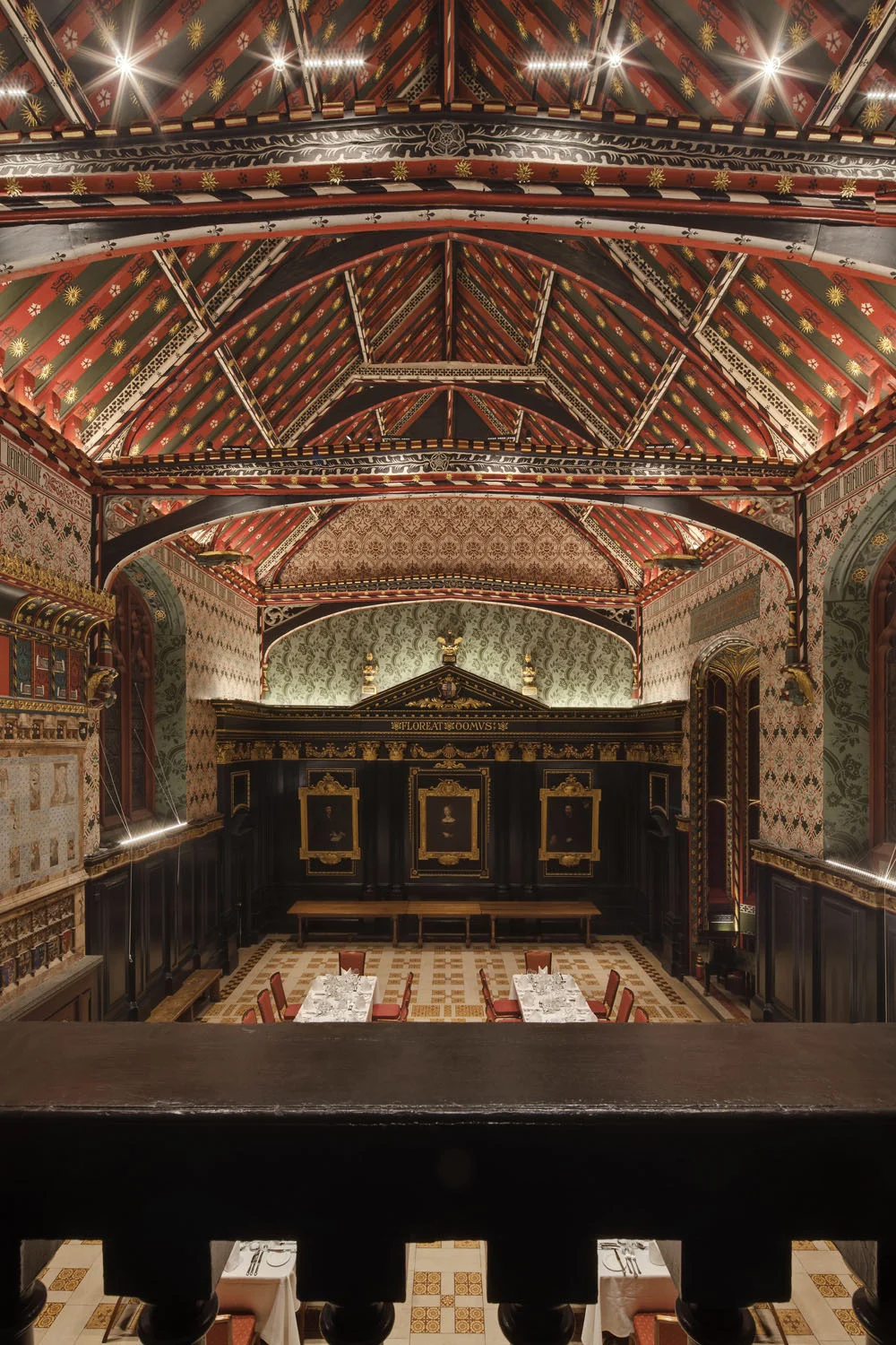 Lighting upgrade - The Old Hall, Queen's College, Cambridge