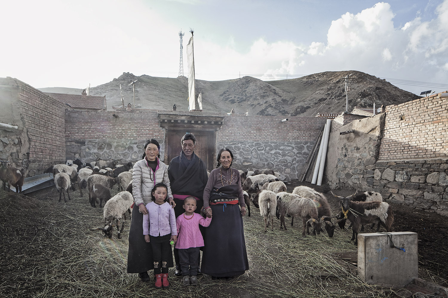  Norlha employee family portraits - for Norlha Textiles in Amdo on the Tibetan Plateau 