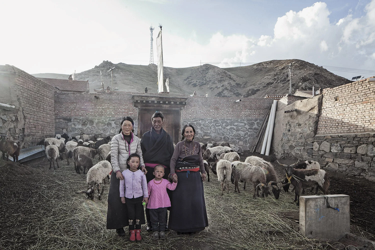 Norlha employee family portraits - for Norlha Textiles in Amdo on the Tibetan Plateau