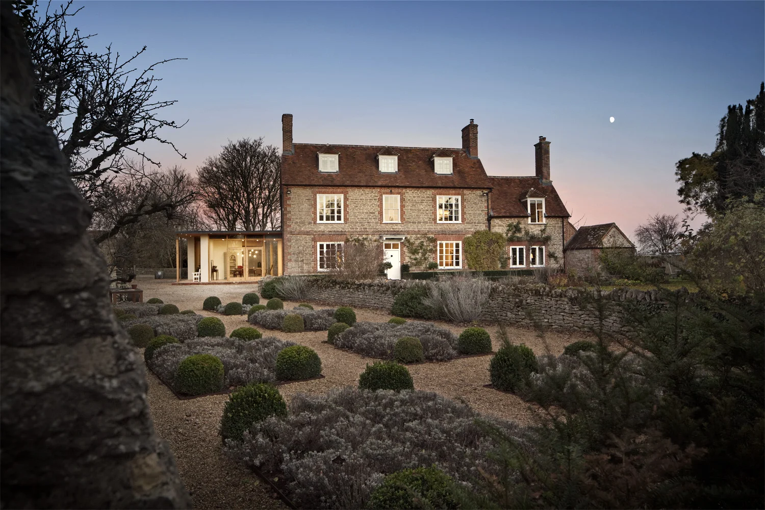 The new extension and barn conversion at Manor Farm, Boars Hill, Oxford, by Transition by Design.