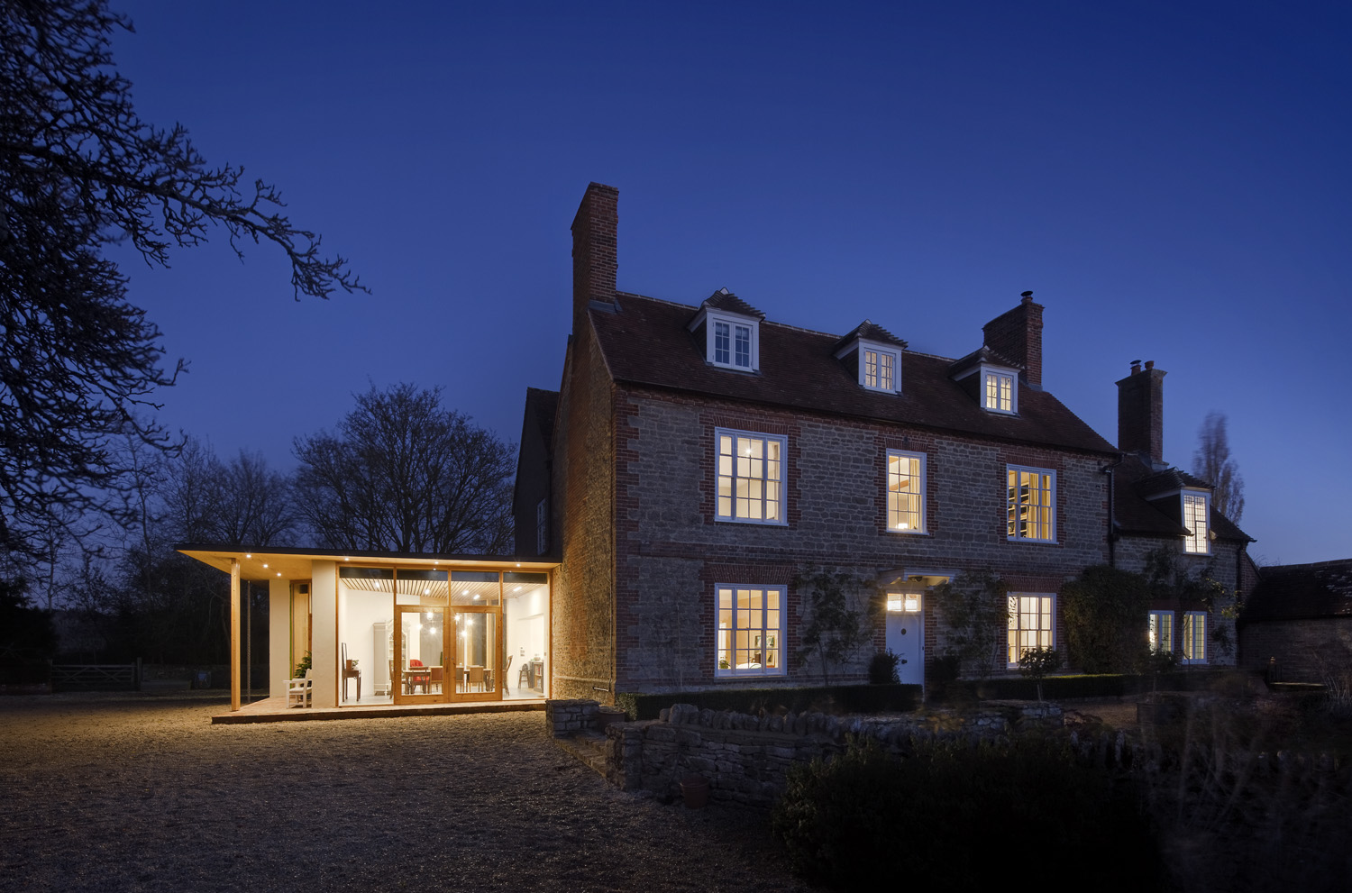 The new eco-extension and barn conversion at Manor Farm, Boars Hill, Oxford, by Transition by Design .