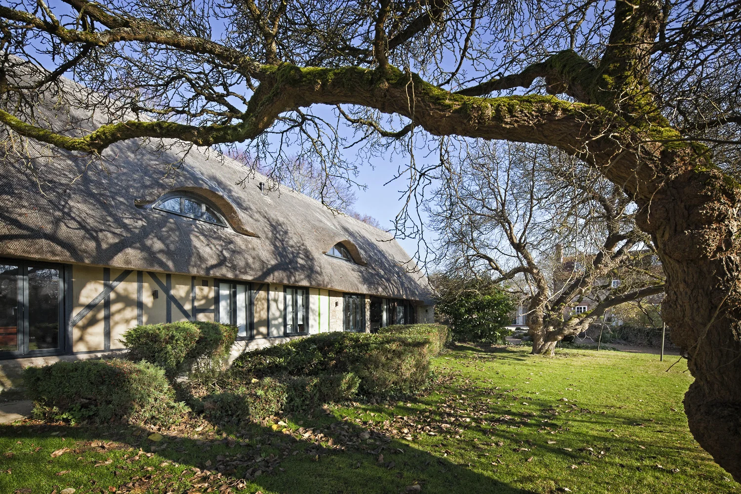 The new eco-extension and barn conversion at Manor Farm, Boars Hill, Oxford, by Transition by Design .