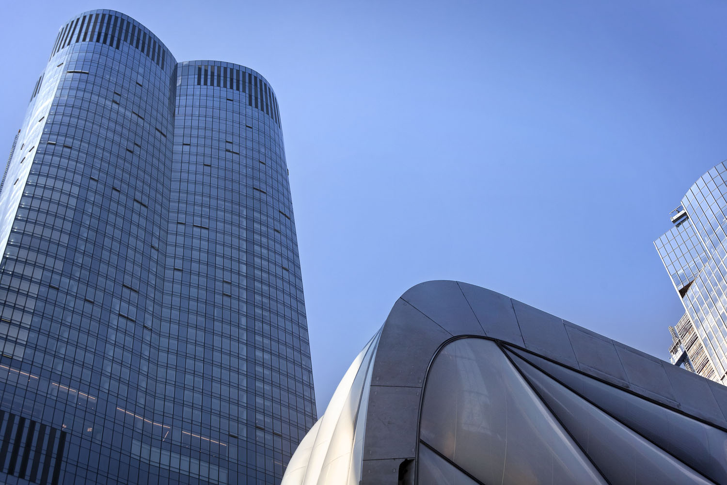  Kohn Pedersen Fox - KPF's new Manhattan development, Hudson Yards including the public sculpture "Vessel" by Thomas Heatherwick. Shot from the High Line, Manhattan, New York City, USA. 