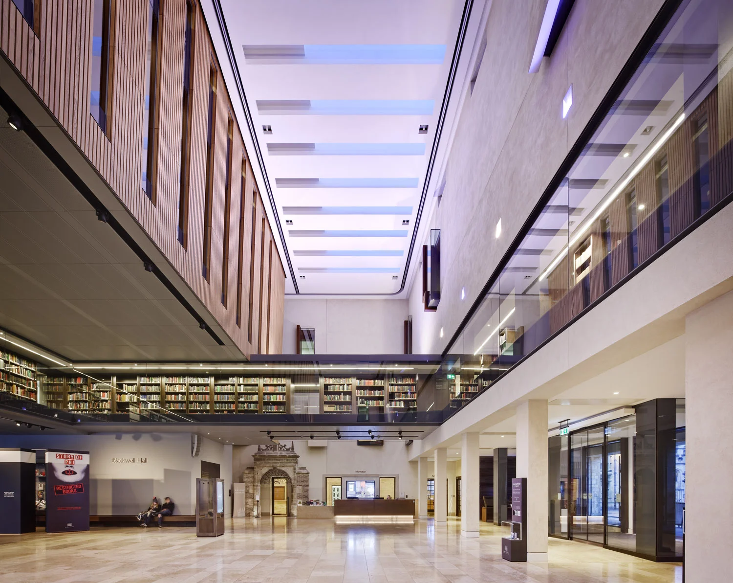 Blackwell Hall, Weston Library, Bodleian Libraries, University of Oxford, Oxford, UK