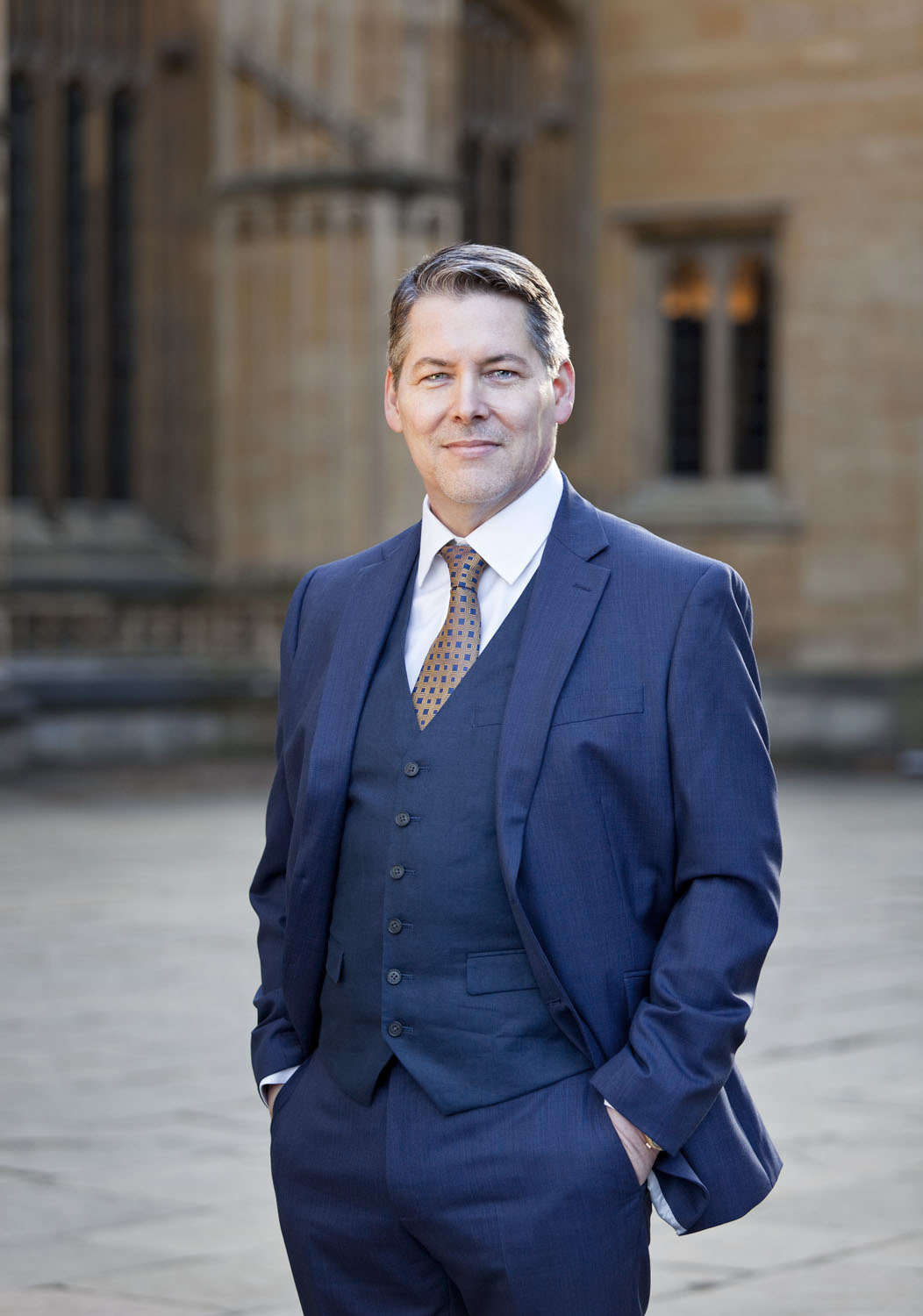  Portrait of Gary Roberson outside the Divinity School, University of Oxford, UK 