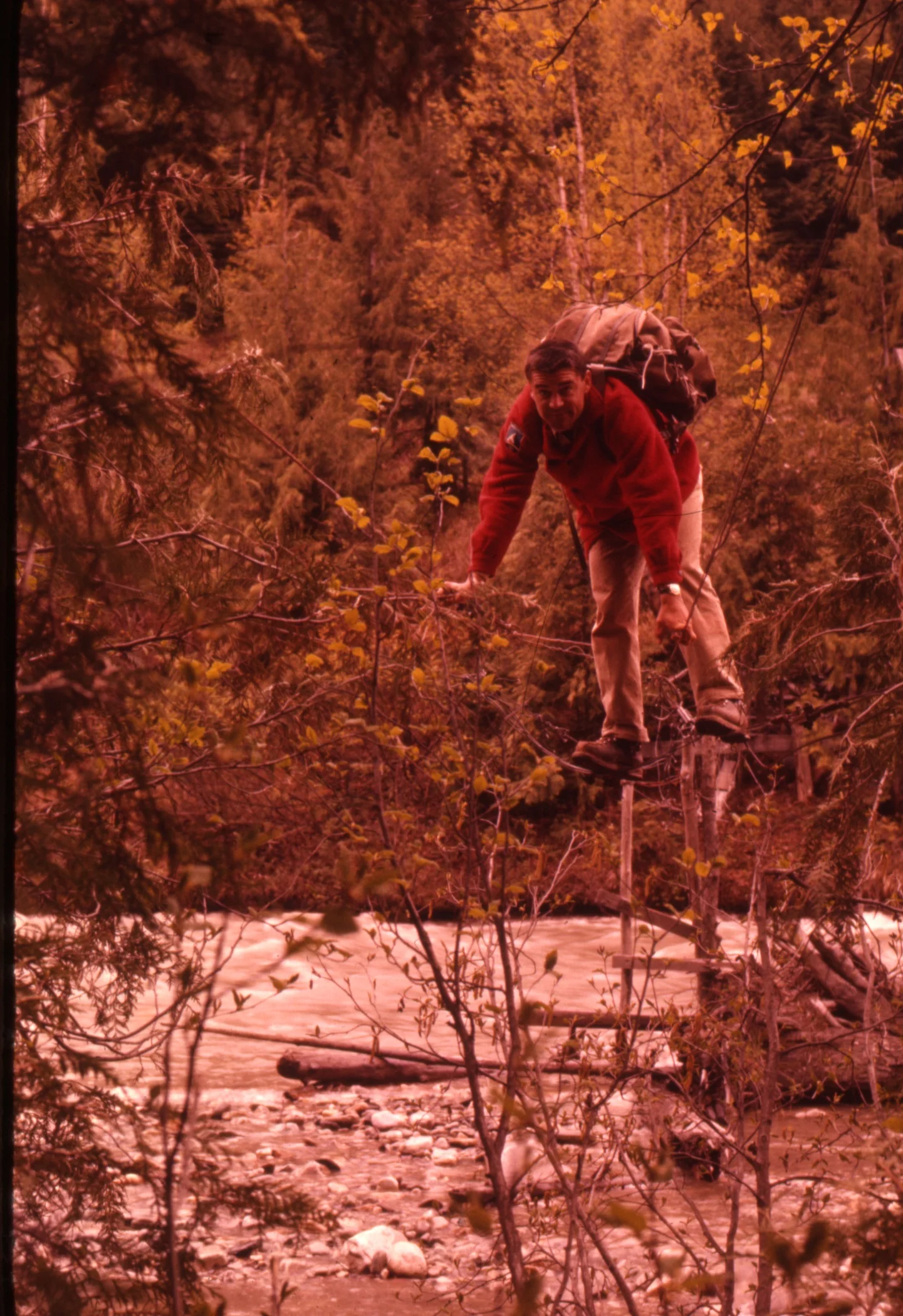 PSS.41 Rope Bridge at Laurie. J.P.Priollard. June 1959