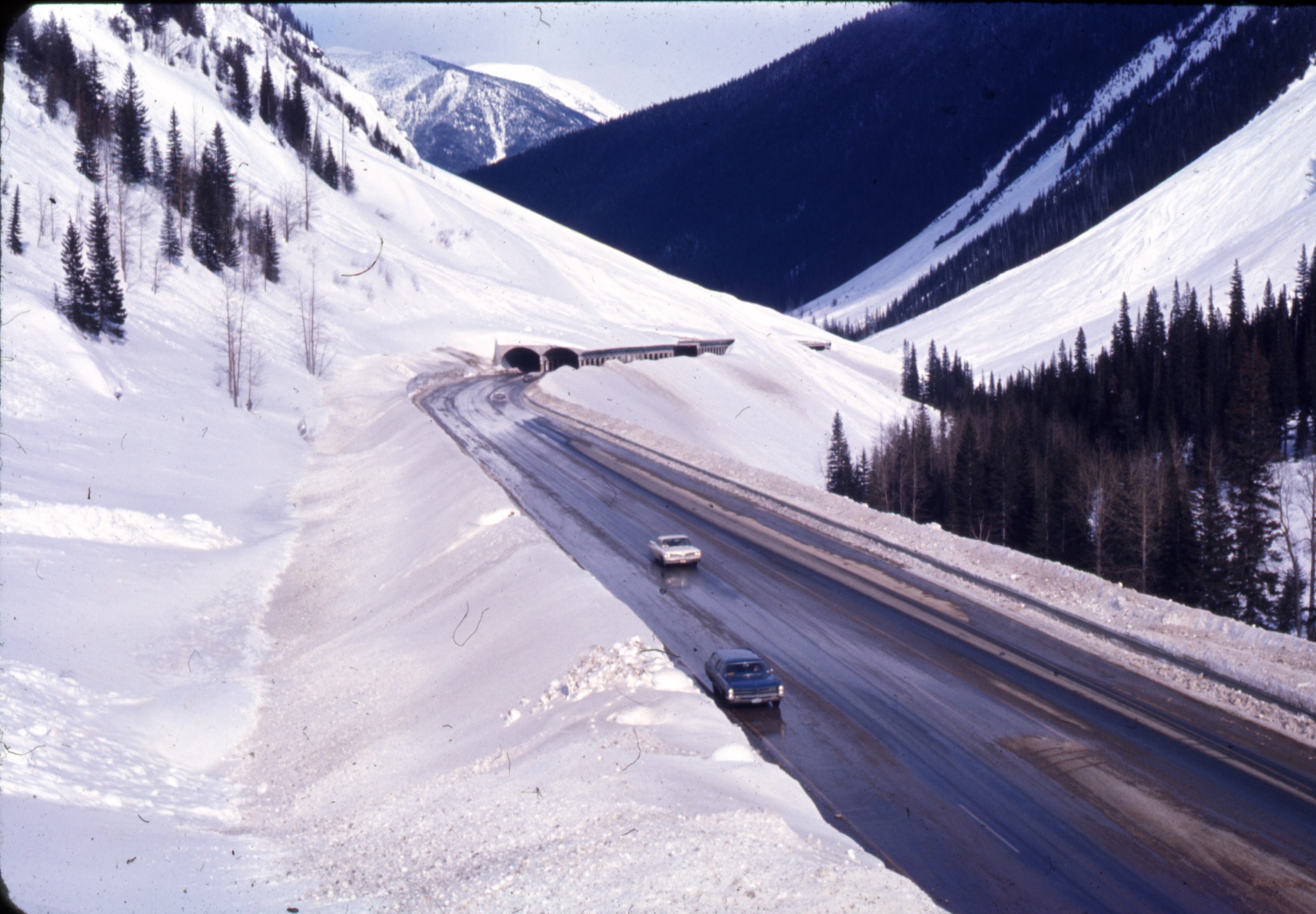 PSS.78 View from Len's Snowshed to Tupper Sheds. Apr. 1967