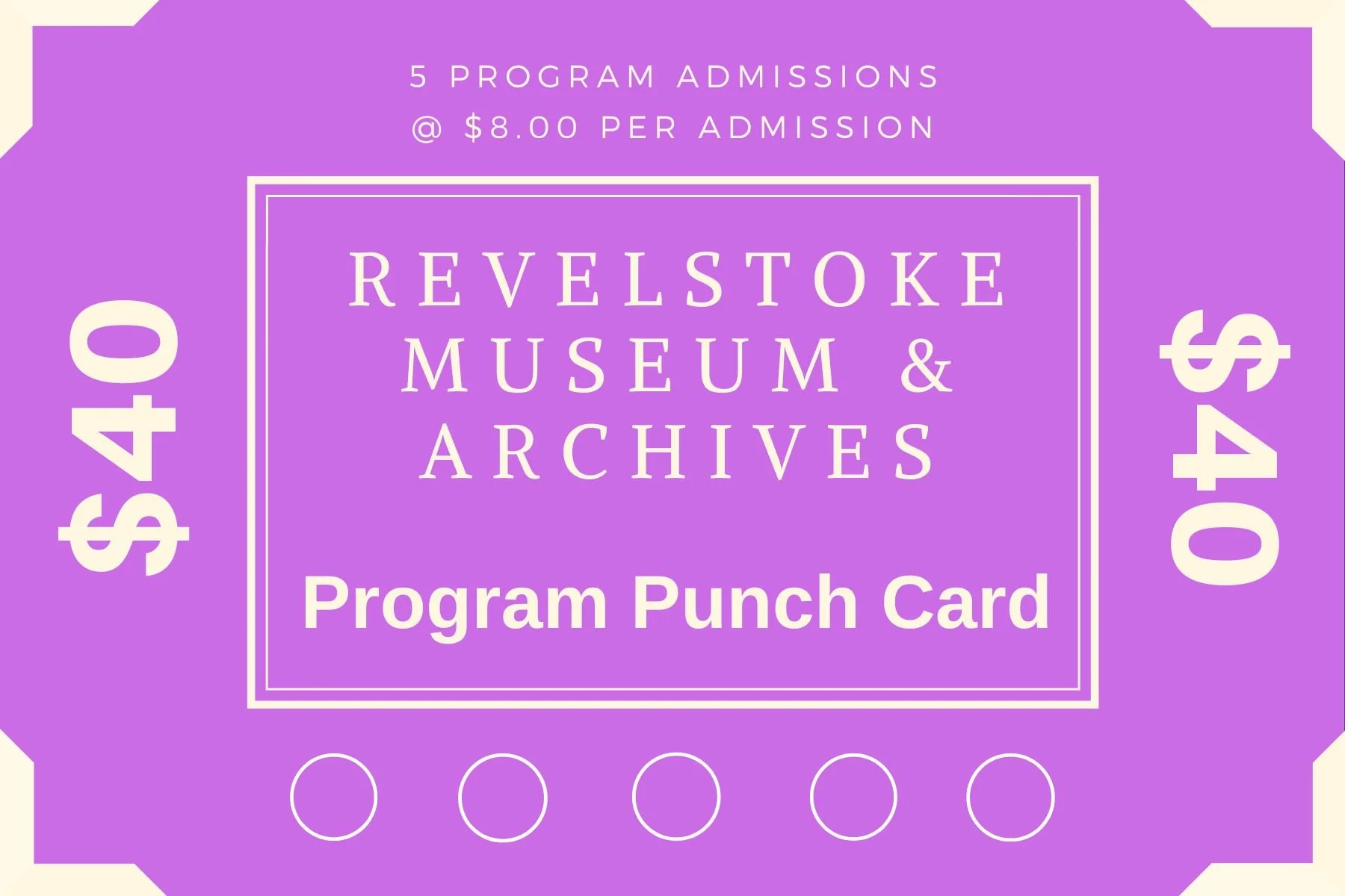 Program Punch Card - 5 Pass