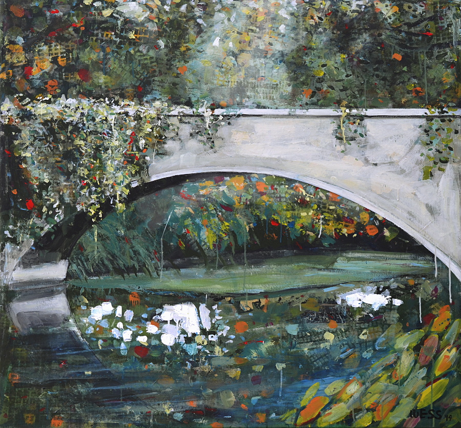 NOLA City Park Bridge, 44.5x47"
