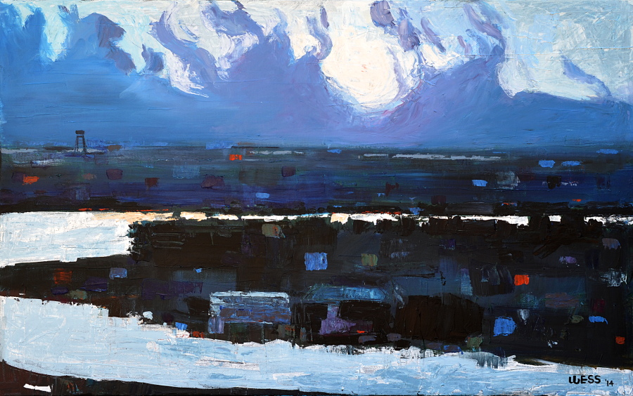 Slow River #5, 30x48", $800 (no. 1001)