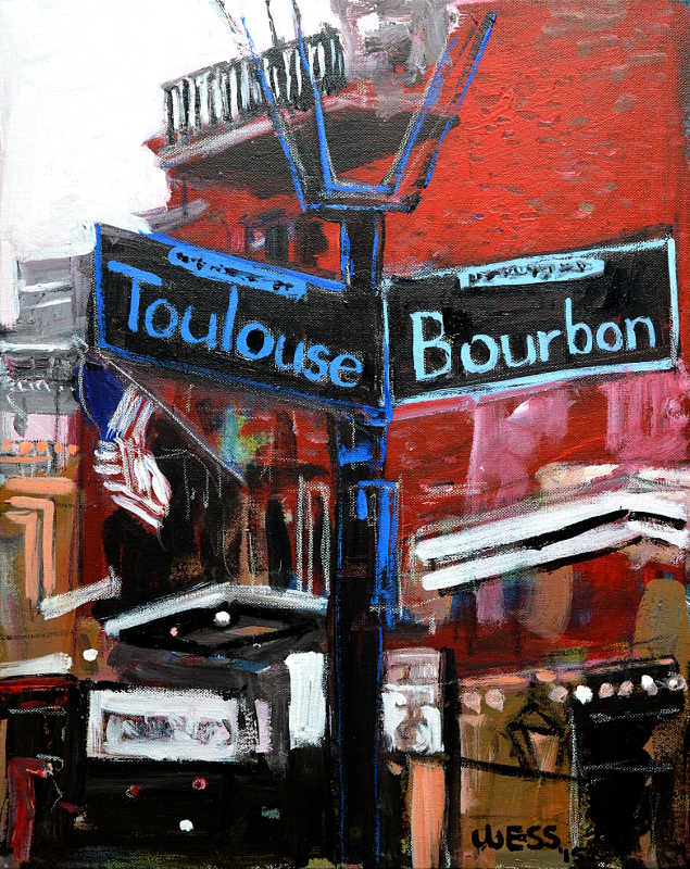 Toulouse & Bourbon, 20x16", $300 - (no. 1016)