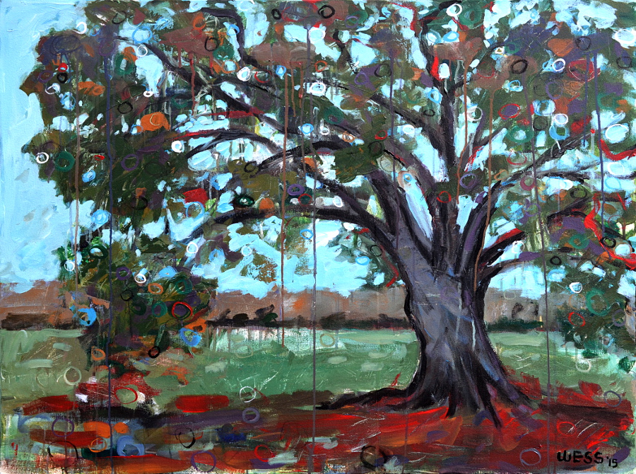 Louisiana Live Oak, 36x48", $1400 (no. 1034)