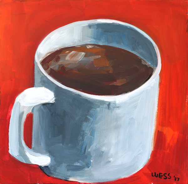 Cup a Coffee, 20x20", SOLD