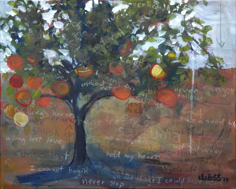 Notes on a Landscape: Satsumas, 16x20”, $350