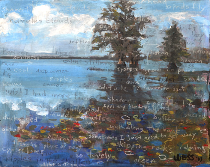 Notes on a Landscape: Cypress, 16x20”, $350