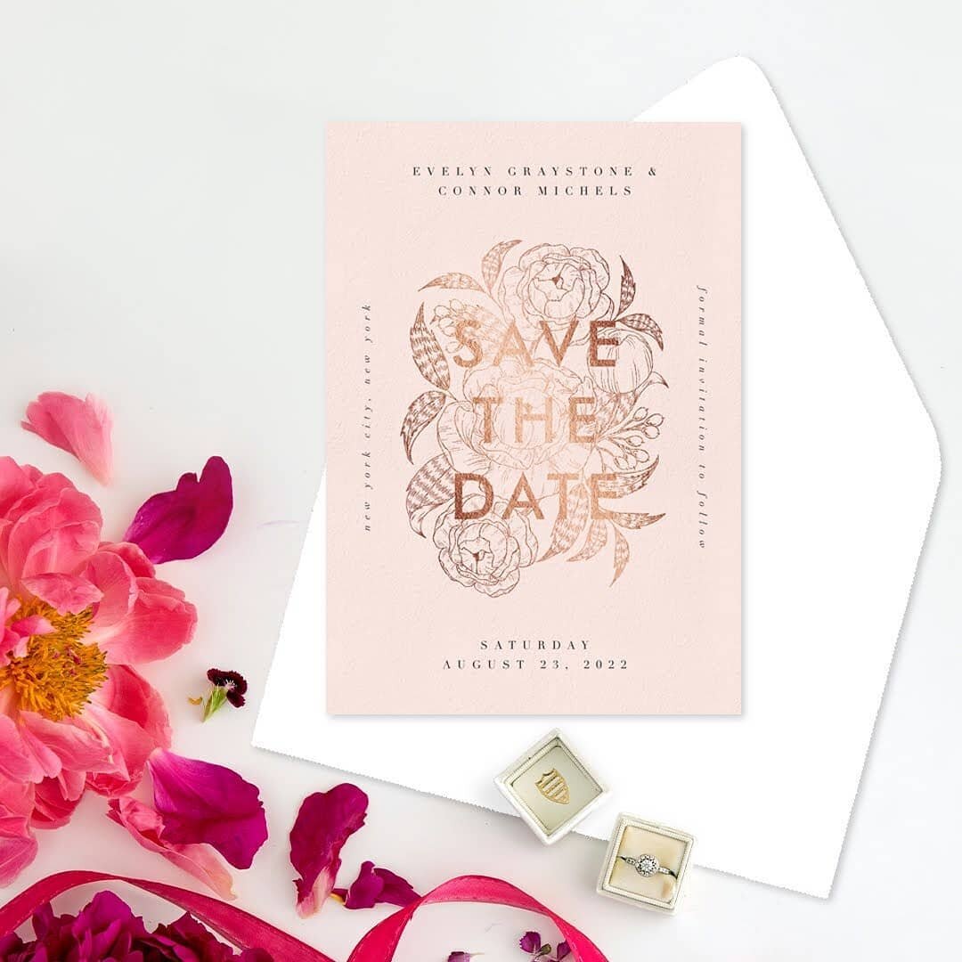 One of my fav save the date designs is now available on @greenvelope! I love how the vintage feel of my hand drawn peonies and leaves flows into the simple modern layout of the copy. ❤️
.
.
.
📷: Floral Focus Save the Date by Lehan Veenker
.
.
.
#leh