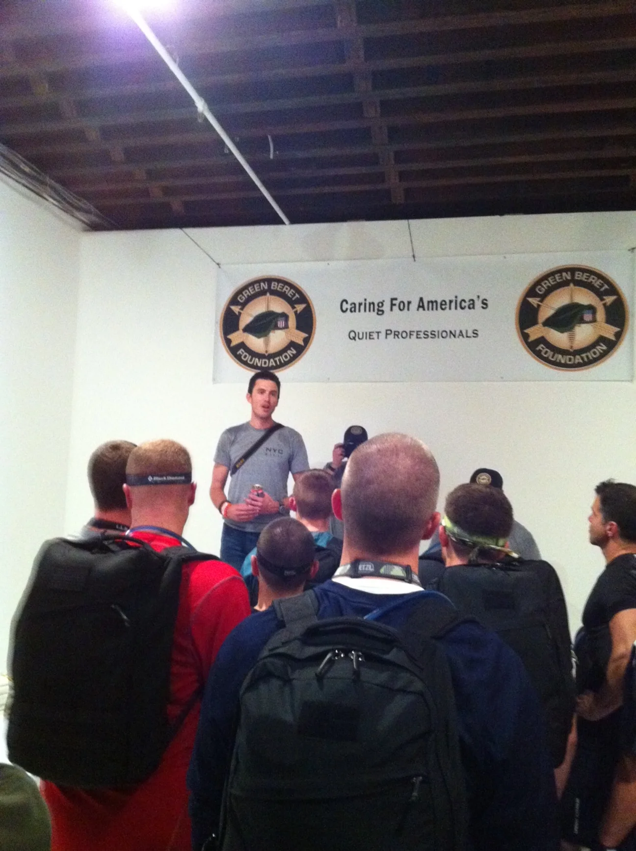 Jason speaking during the opening of the weekend