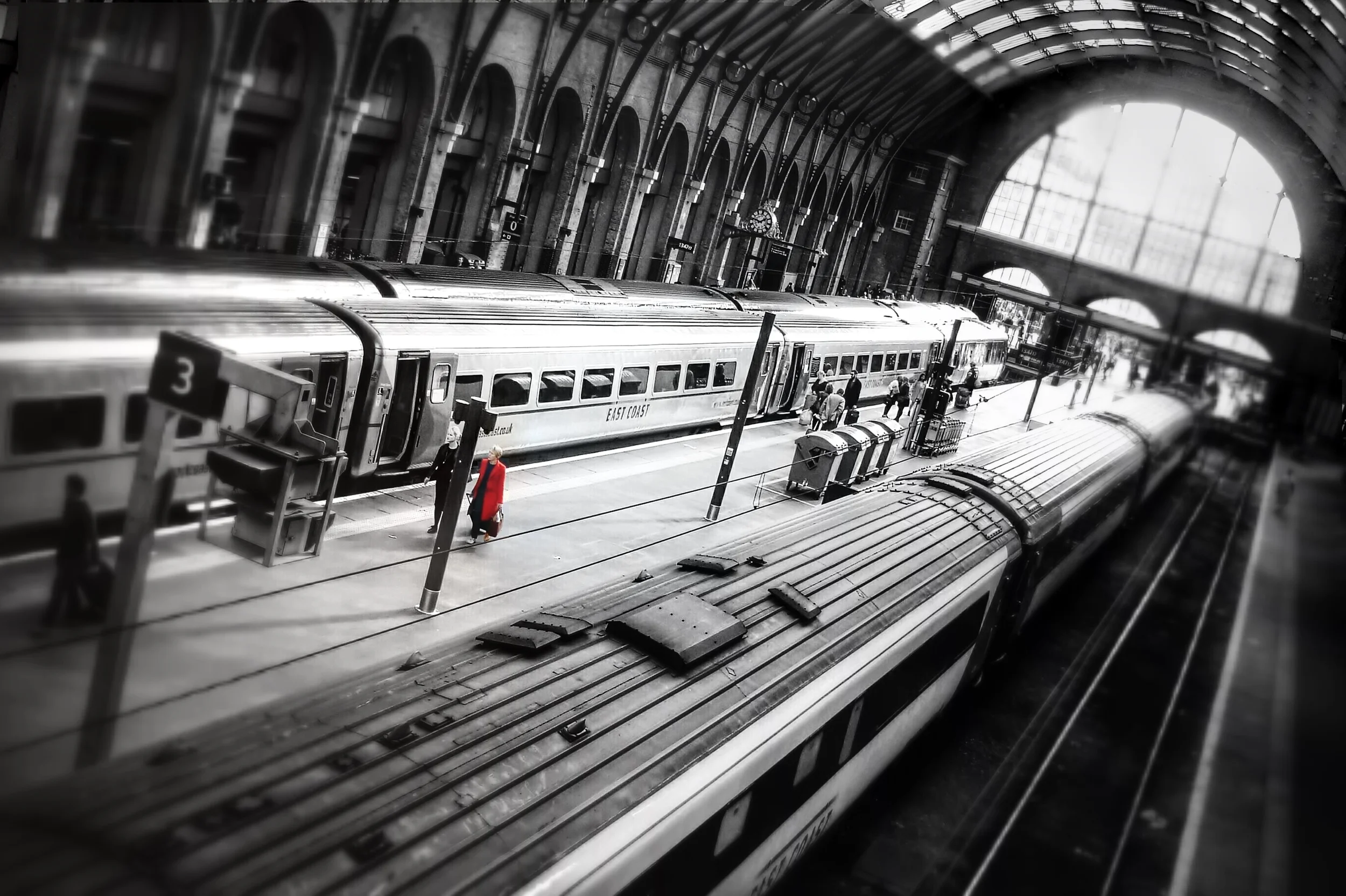Lady in Red, London King's Cross