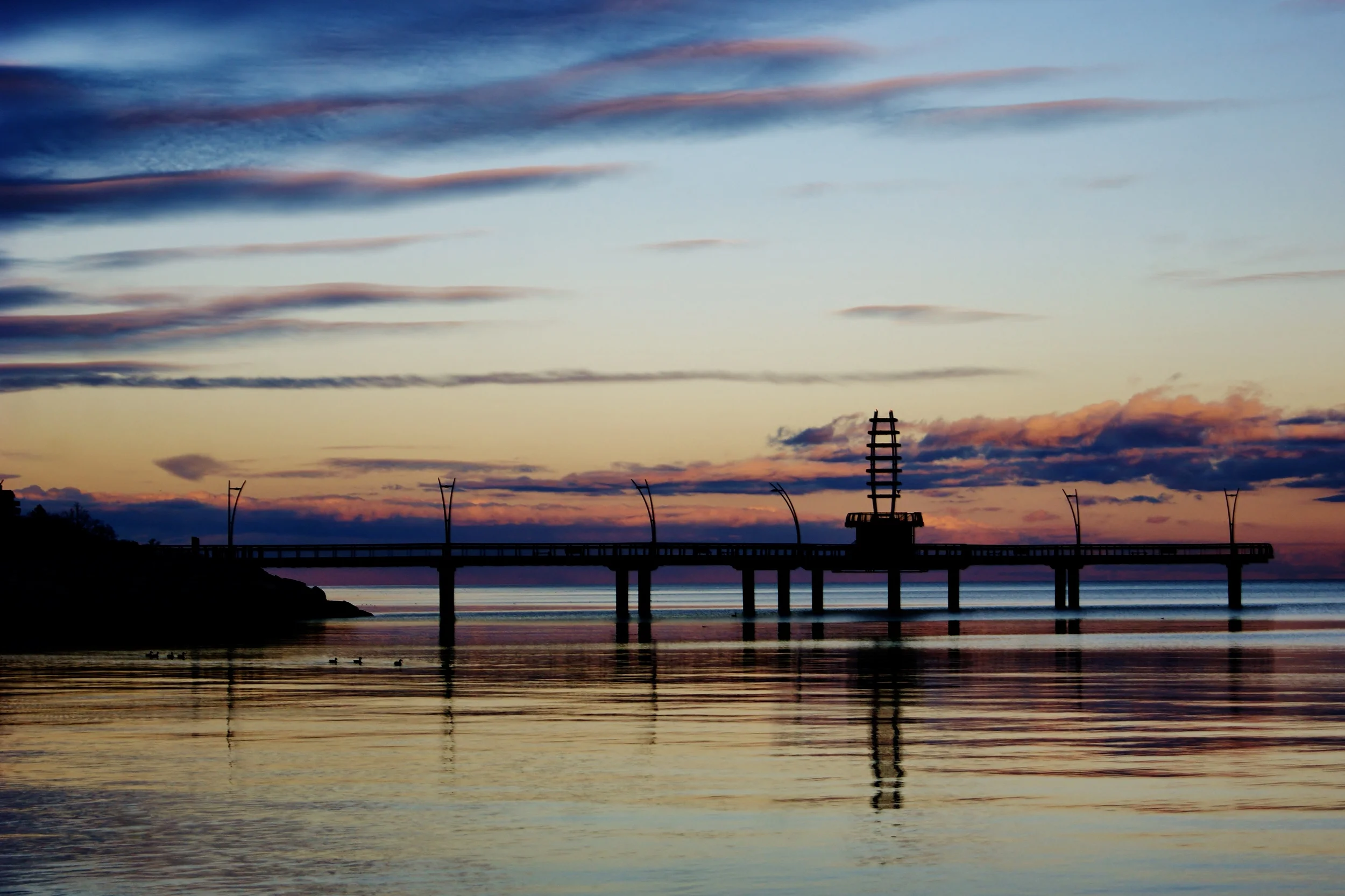 Brant Street Pier Silhouette.