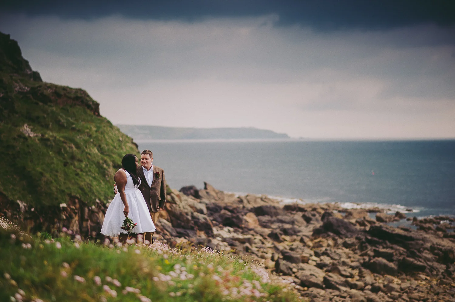 Gail & Nathan - Boho Elopement Wedding Cornwall