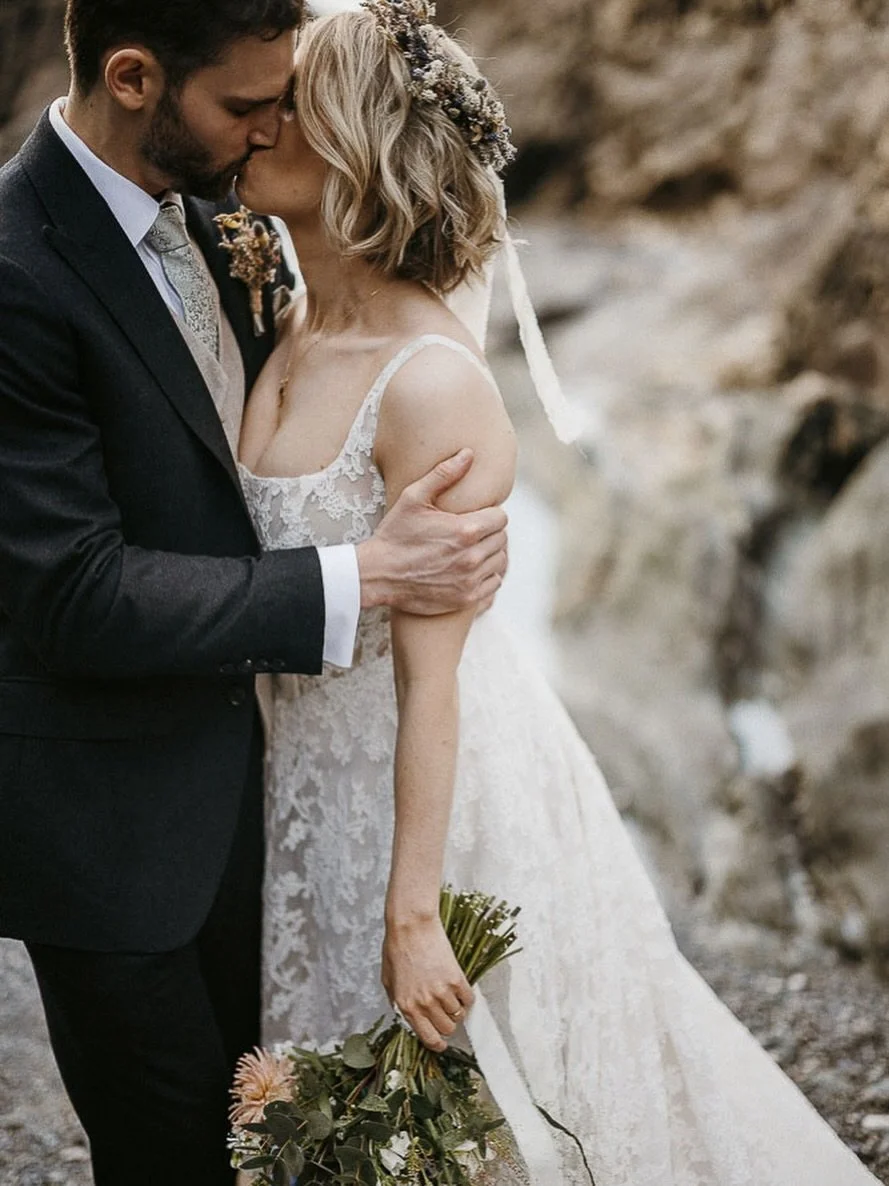 No prompts. No posing.
Just a moment exactly as it happened.

A quiet kiss at Polhawn Fort, Cornwall &mdash; unfiltered, unrepeatable, and completely real.
This is documentary wedding photography in its purest form: honest, instinctive, and true to t