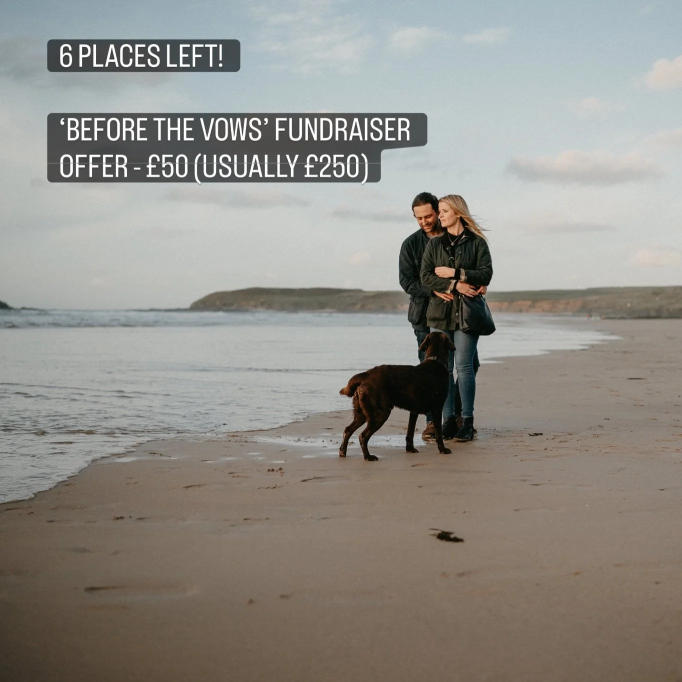6 PLACES LEFT! 

&lsquo;BEFORE THE VOWS&rsquo; FUNDRAISER OFFER - &pound;50 (USUALLY &pound;250)

For my son Noah and his Cornwall hockey team to attend the Boys&rsquo; U17s Hockey Championships in Nottingham in July.

After winning the West Boys&rsq
