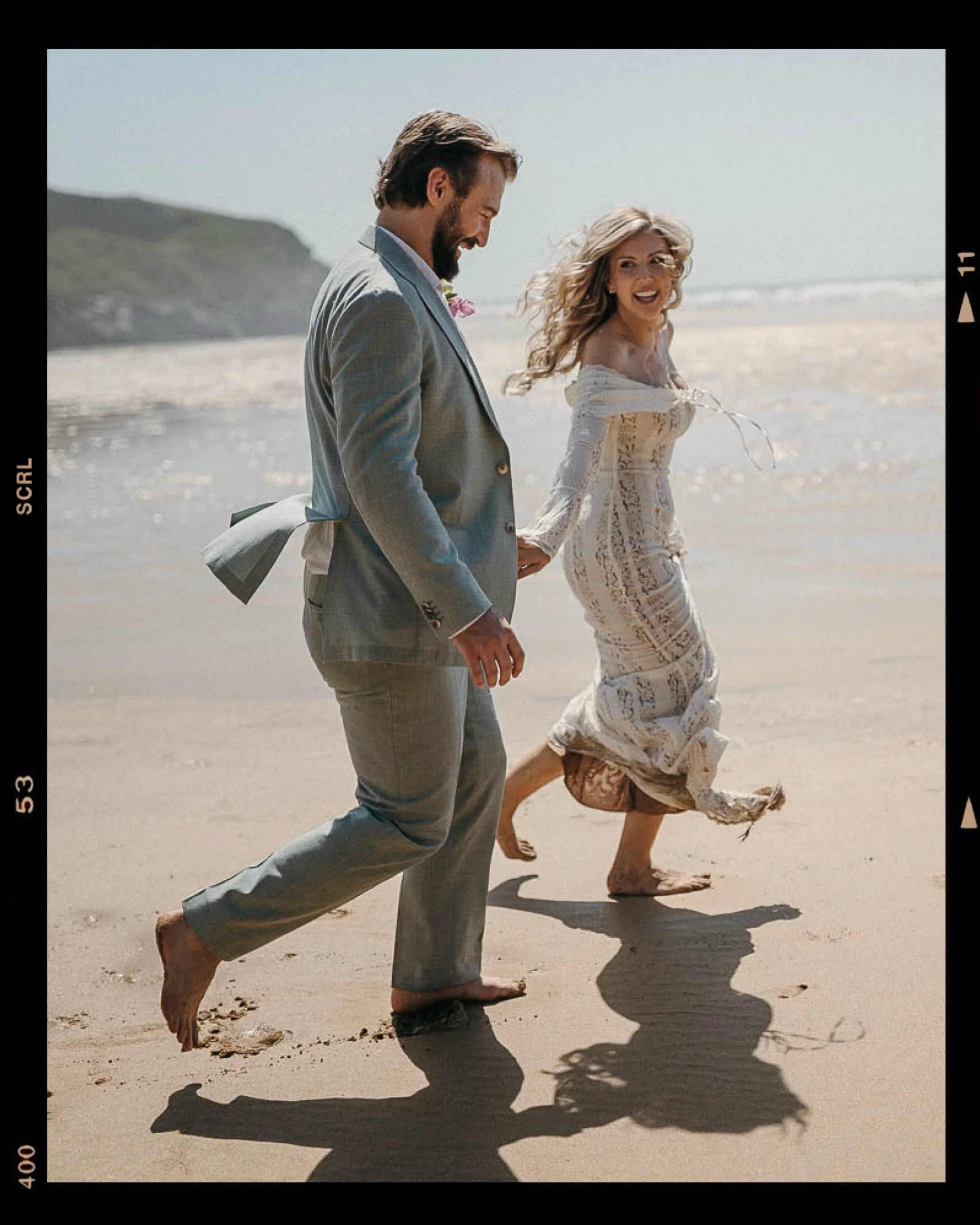 It&rsquo;s your wedding, do what you want, go for that run on the beach. 

#cornwallelopementphotographer #elopementweddingphotographer