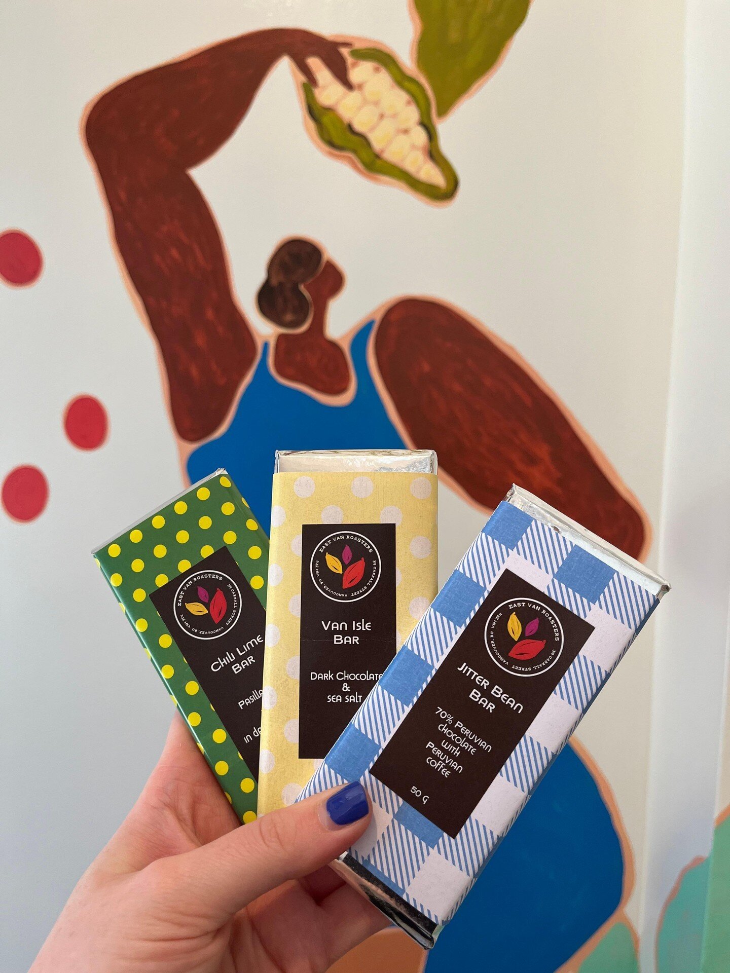 🍫✨ Embark on a tantalizing journey of flavour with East Van Roasters' trio of artisanal chocolate bars! 

From the fiery kick of Chili Lime to the sublime fusion of dark chocolate and sea salt of Van Isle, and the invigorating blend of 70% Peruvian 