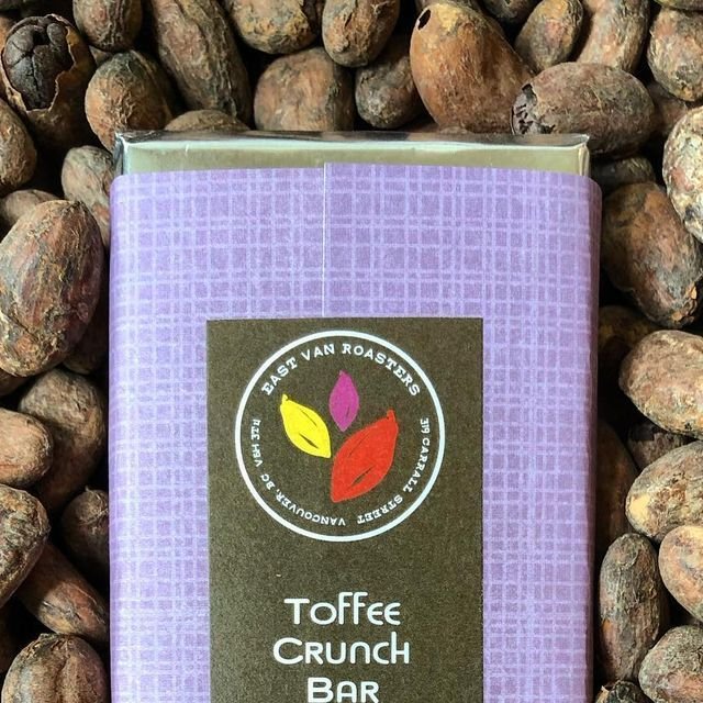 Celebrating our award-winning Toffee Crunch bar! Still a top pick among our customers, check it out both in-house and online. 

Indulge in this fan favourite by ordering online. Link in our bio!

#eastvanroasters #beantobarchocoalte #socialenterprise