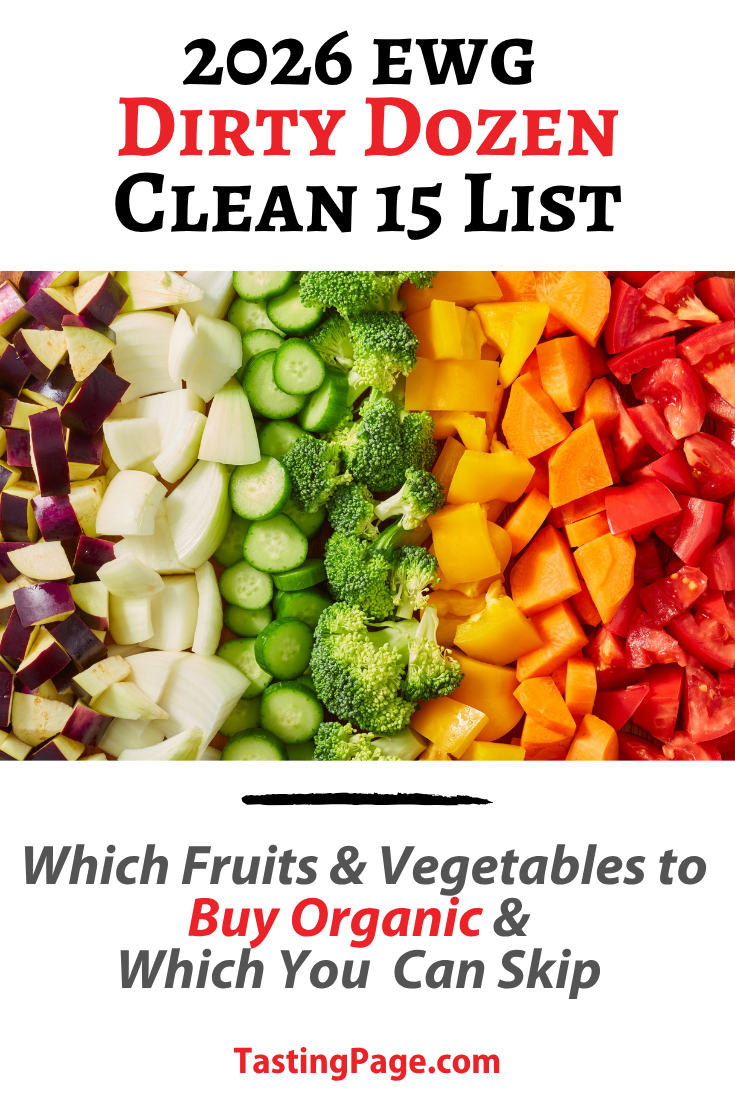 2026 Environmental Working Group Dirty Dozen Clean 15 List