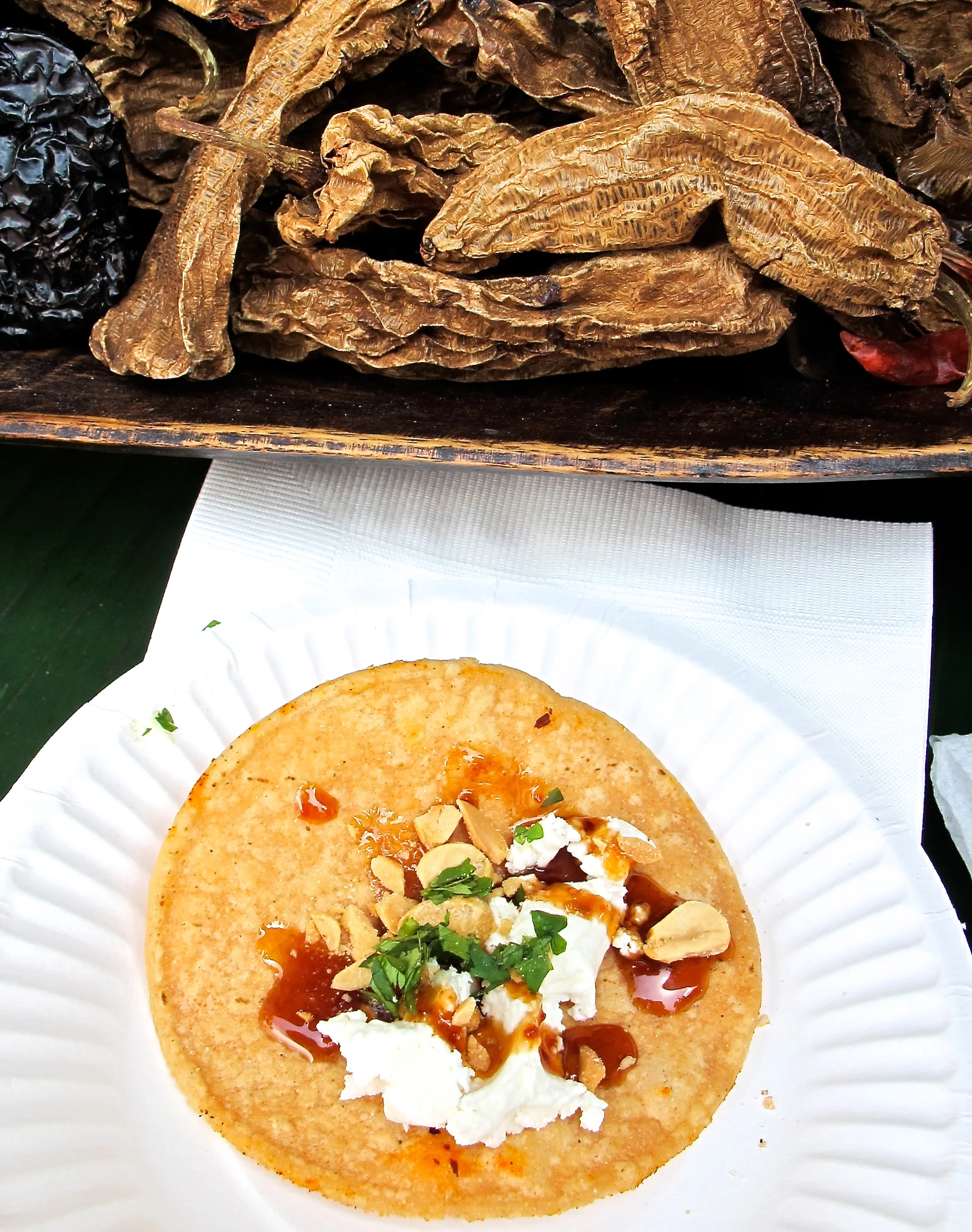 Sol Mexican Cucina white tostada with goat cheese