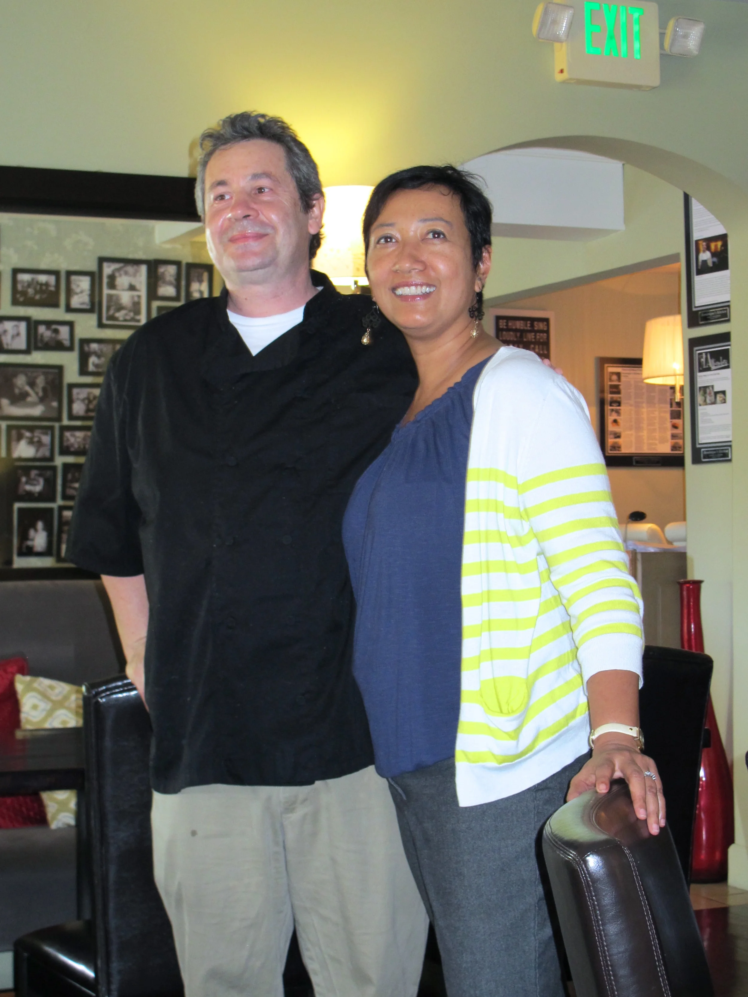 Chef Dominique Theval and wife Liza Khalid