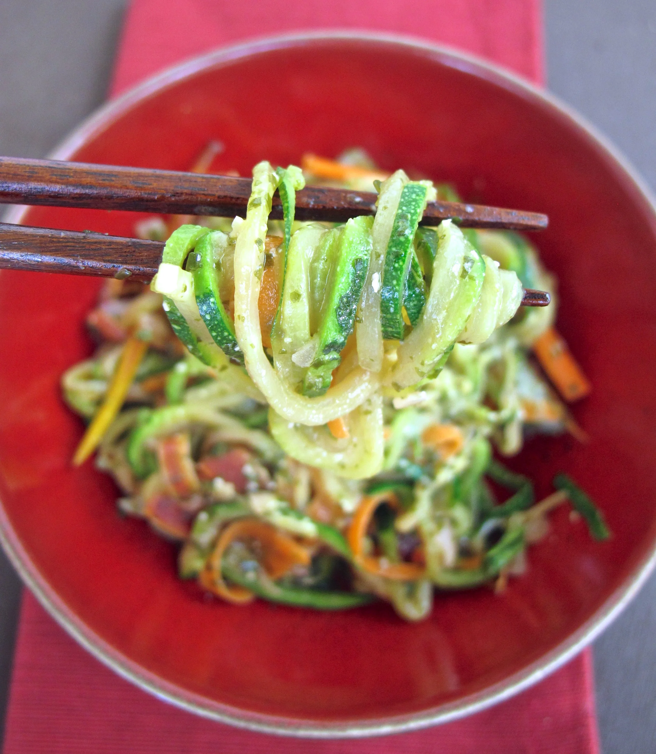 Zucchini Noodles with Seaweed Pesto