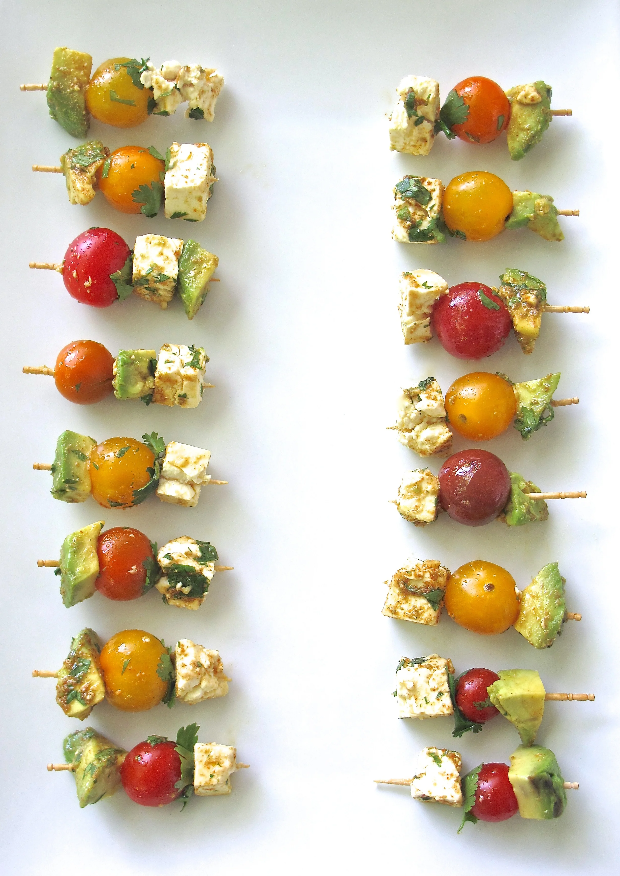 Guacamole Deconstructed & Skewered