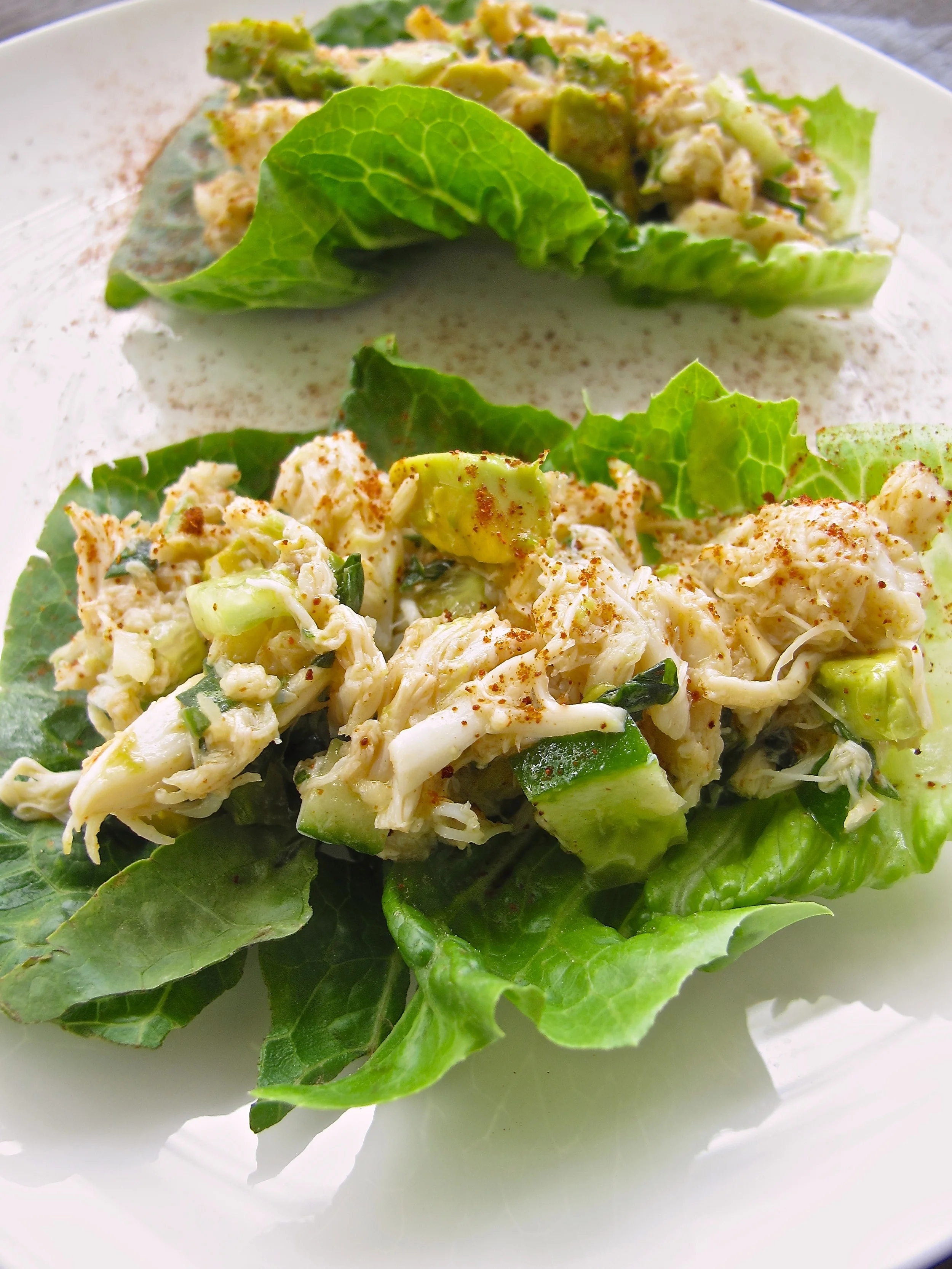 Crab Salad Lettuce Cups {Mayonnaise Free}
