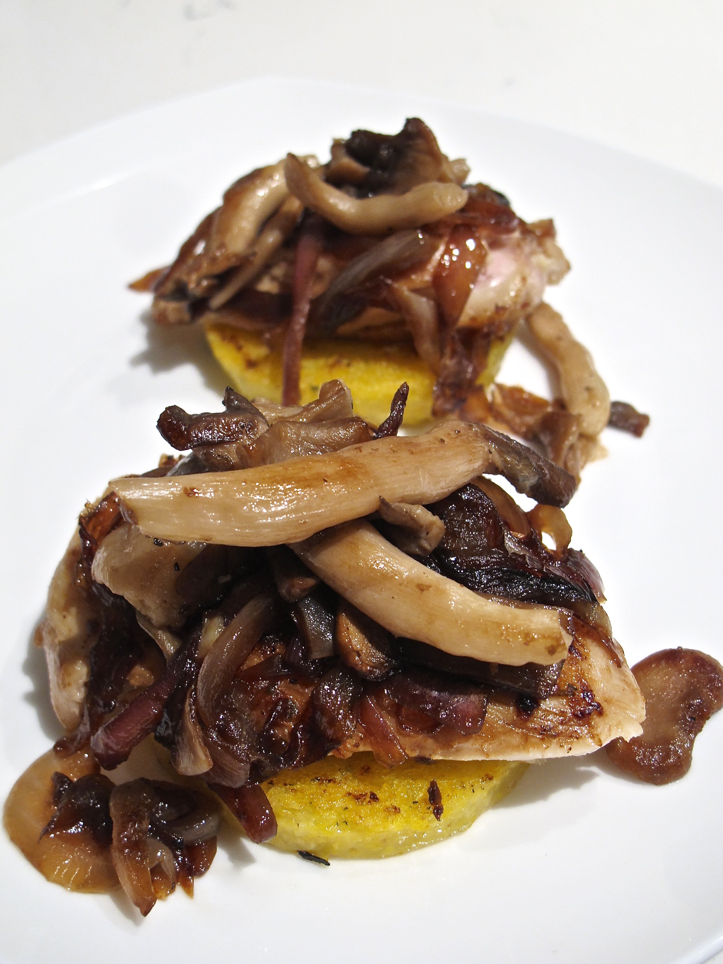 Chicken and Mushroom Polenta Sandwiches {Gluten Free}