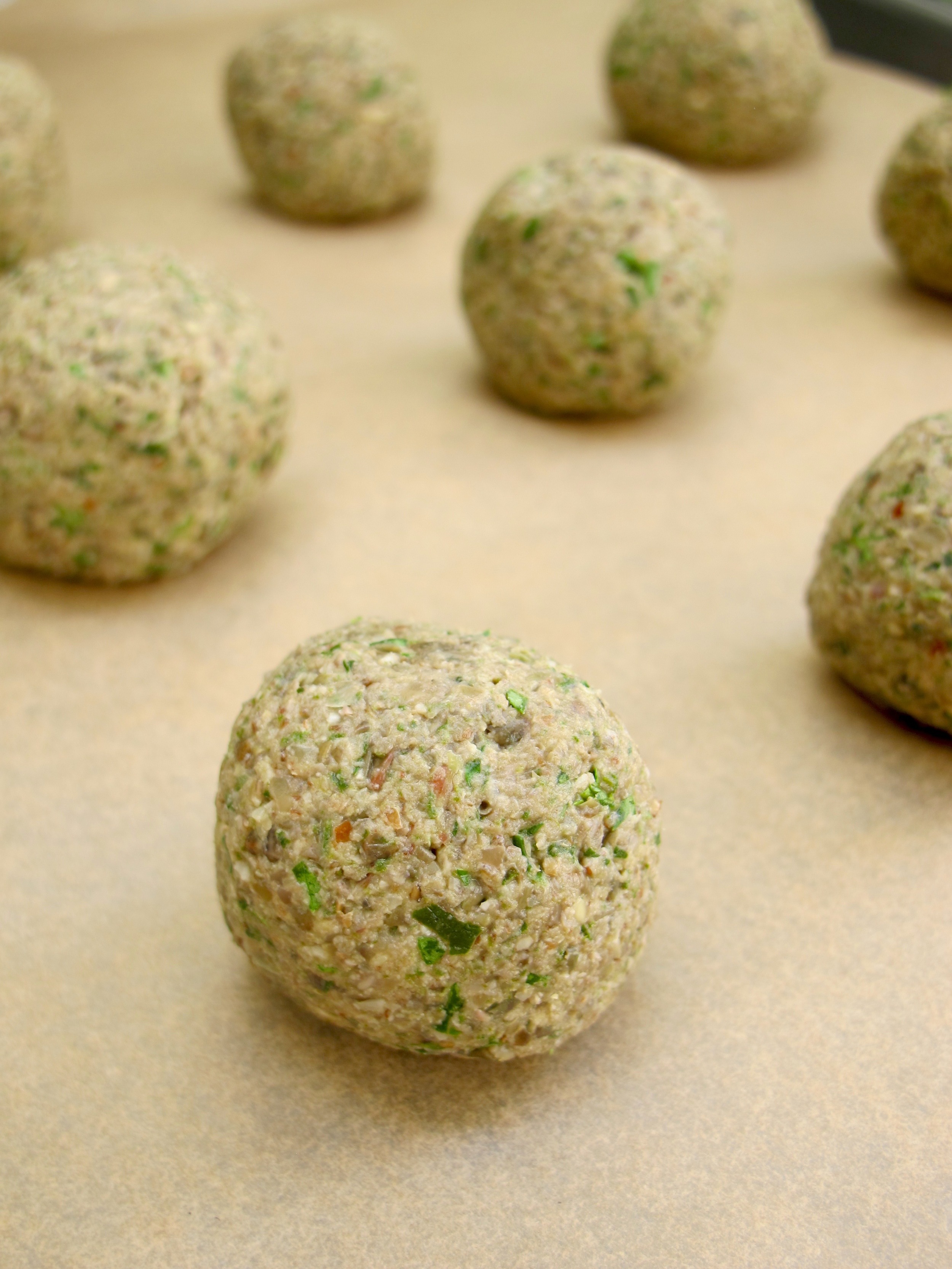 Vegan Lentil Mushroom Meatballs