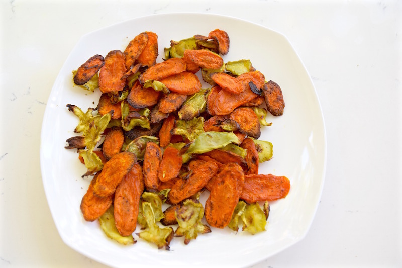 Carrot and broccoli chips