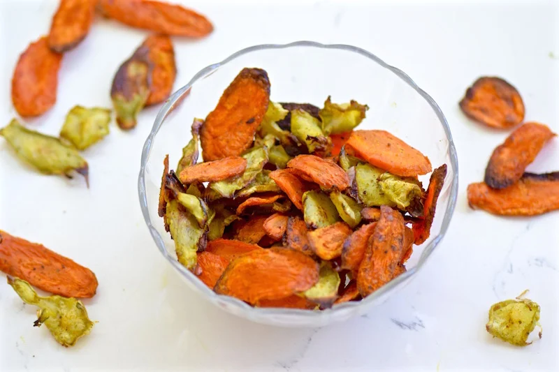 Carrot and Broccoli Chips