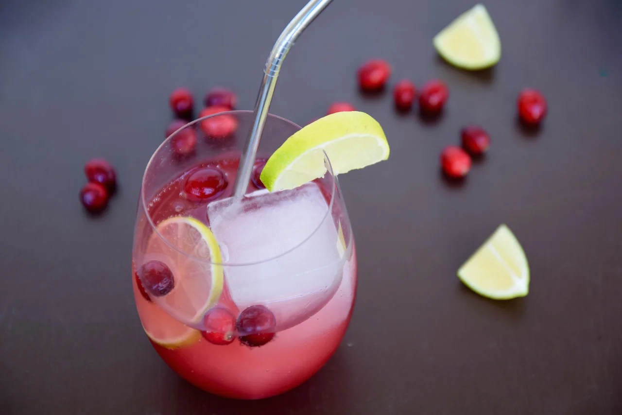 Cranberry Lime Sparkler