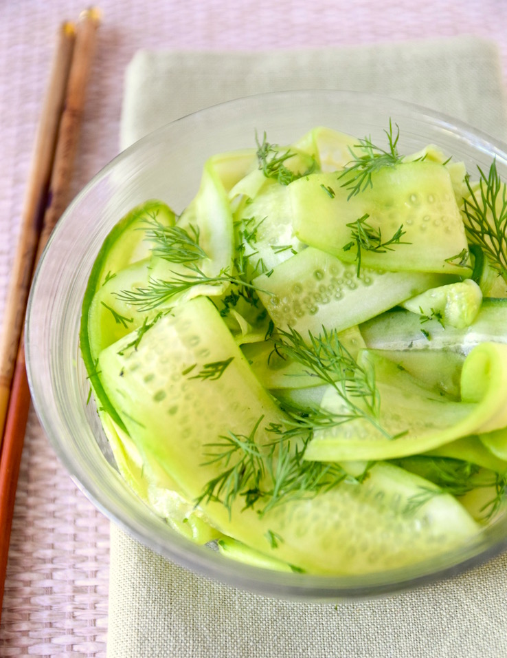 3 Ingredient Cucumber Dill Ribbon Salad Tasting Page