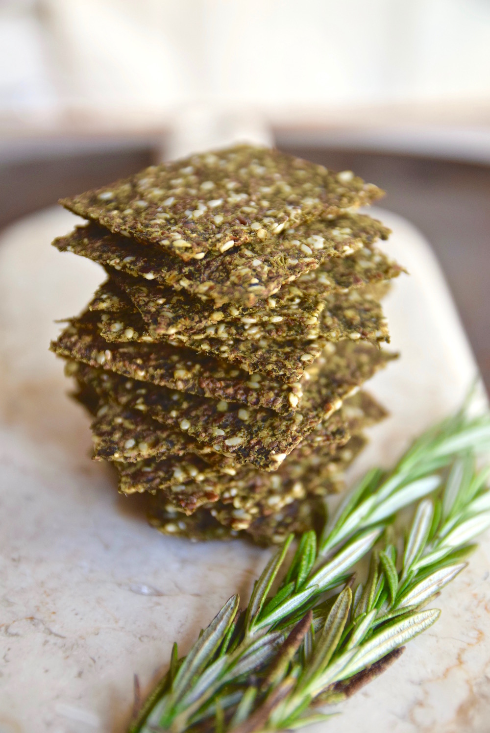 Kale Super Seed Crackers - gluten free and vegan crackers | TastingPage.com