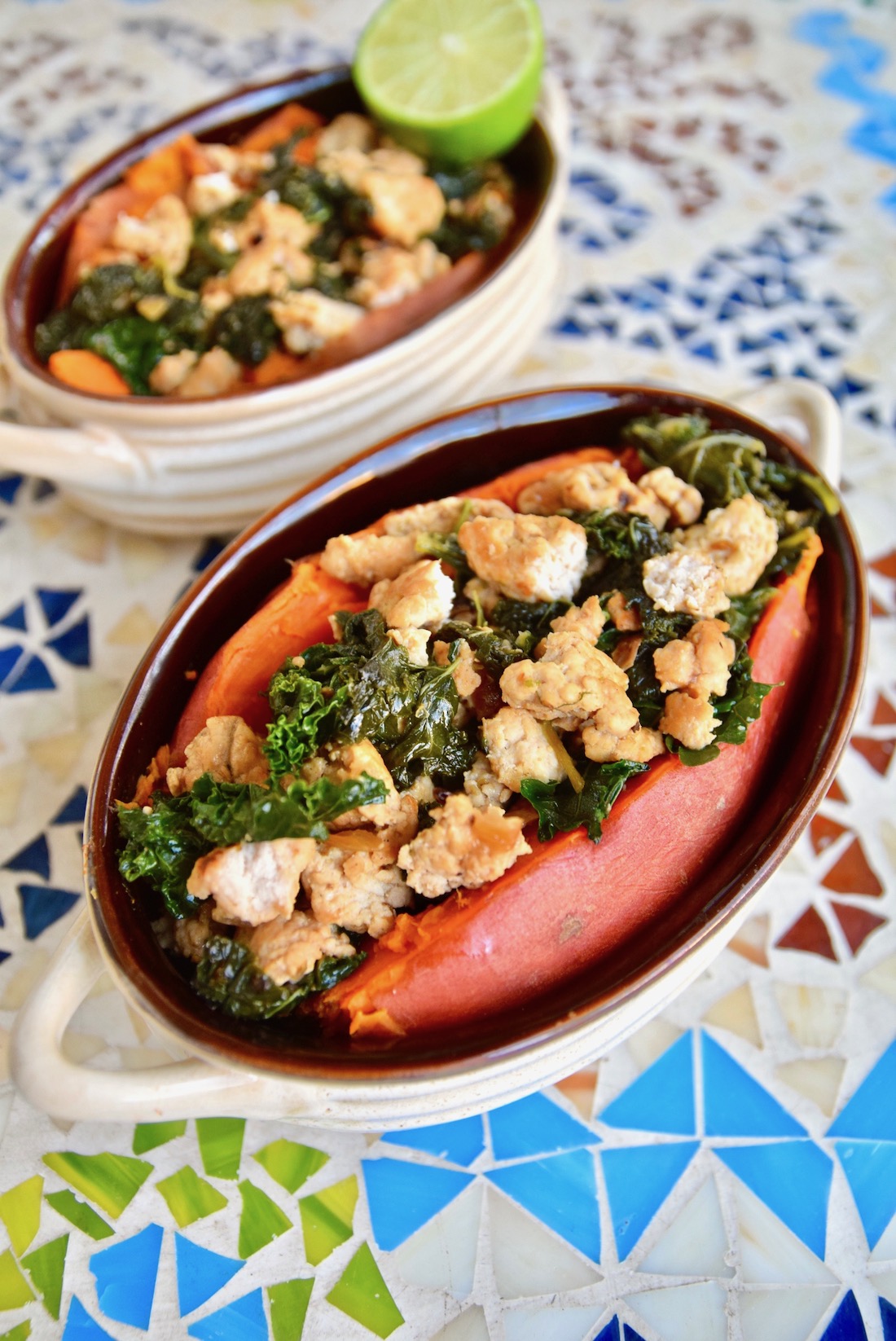 Ground turkey kale stuffed sweet potato.jpg