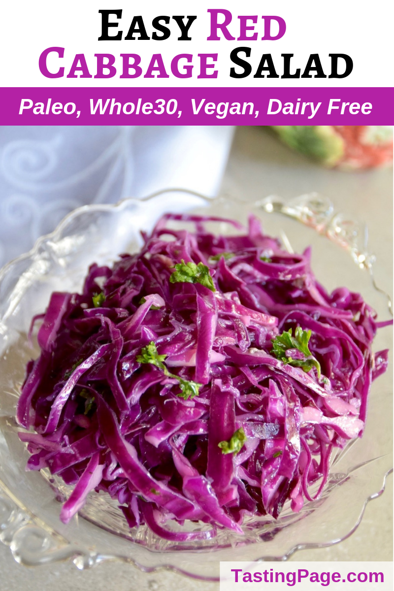 Cabbage Salad {Paleo, Whole30, Vegan} Tasting