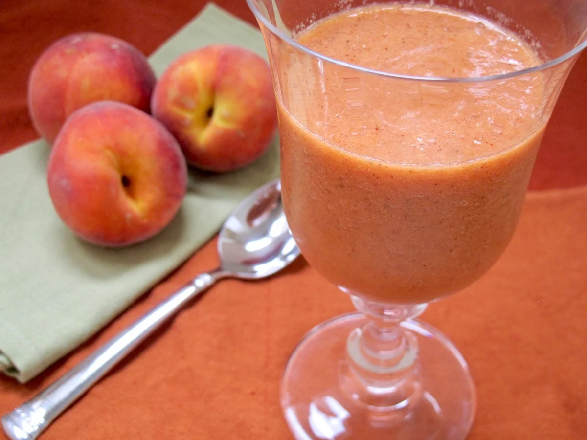 Minty Peach Soup {Paleo, Vegan, Dairy Free}