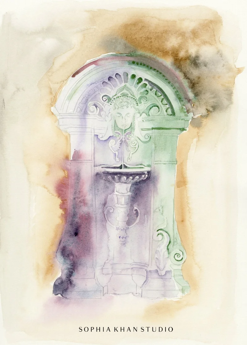 watercolor on Arches paper ~ copyright © Sophia Khan